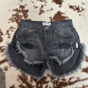 OneTeaspoon Bandit Relaxed Fit Shorts Jean Shorts